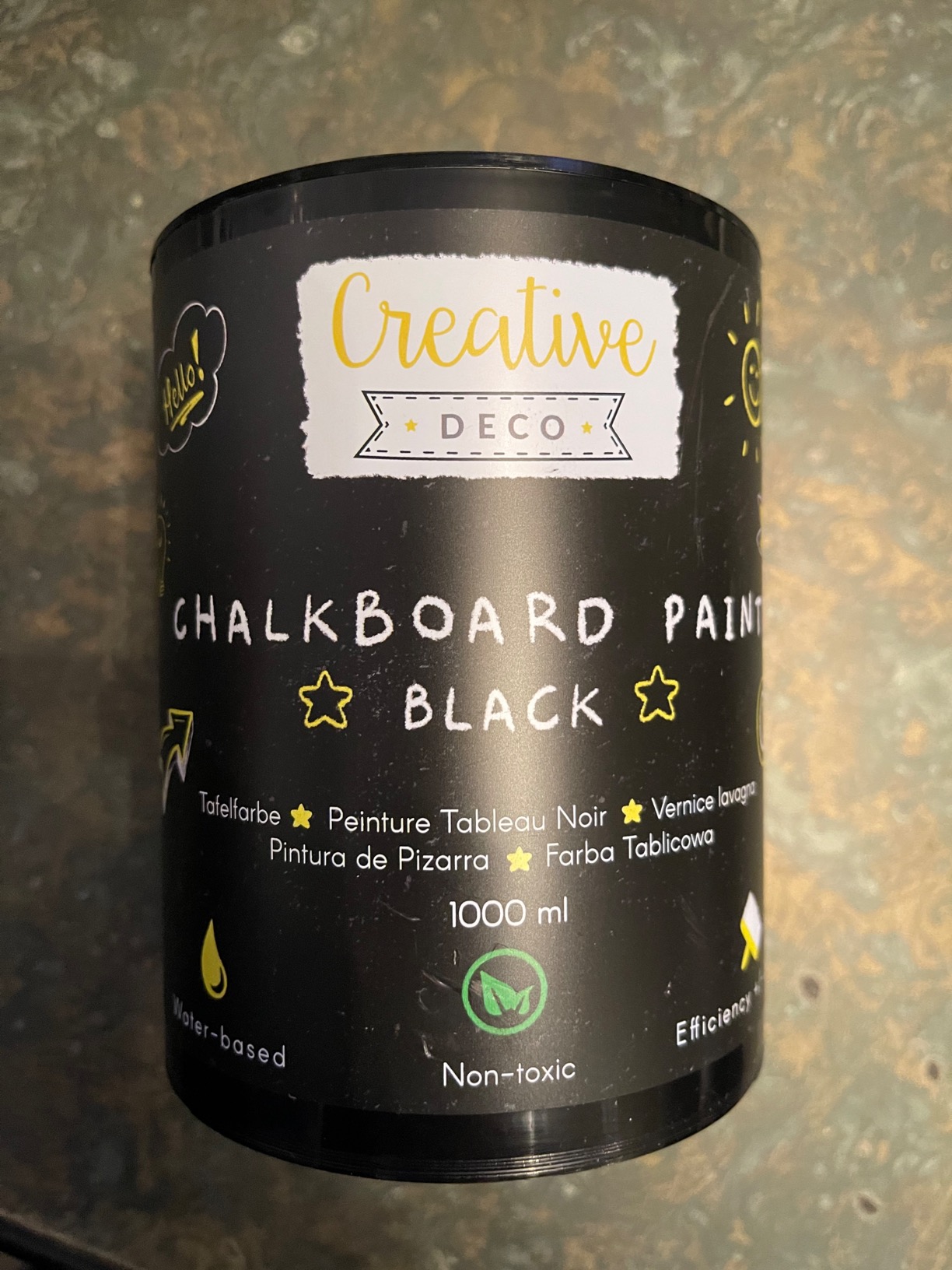 Creative Deco Peinture Ardoise Tableau Noir 1 L mat