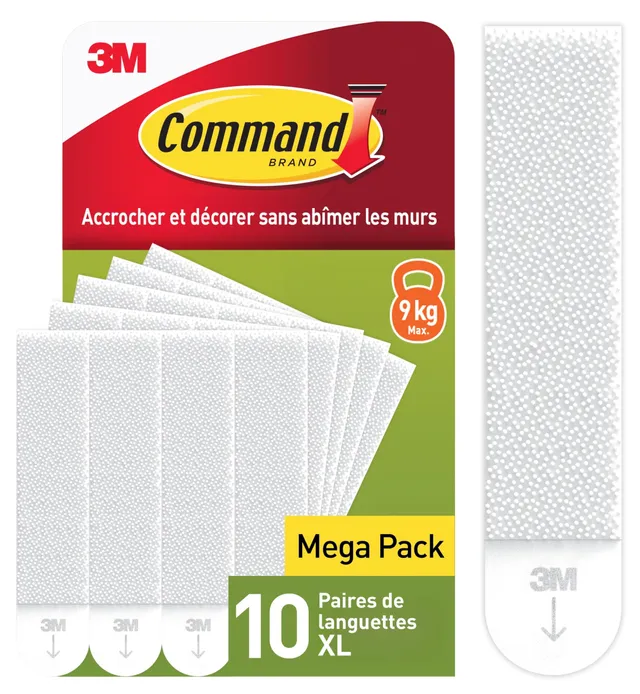 Command Languettes Tableaux Extra Large blanches 9 kg lot 10