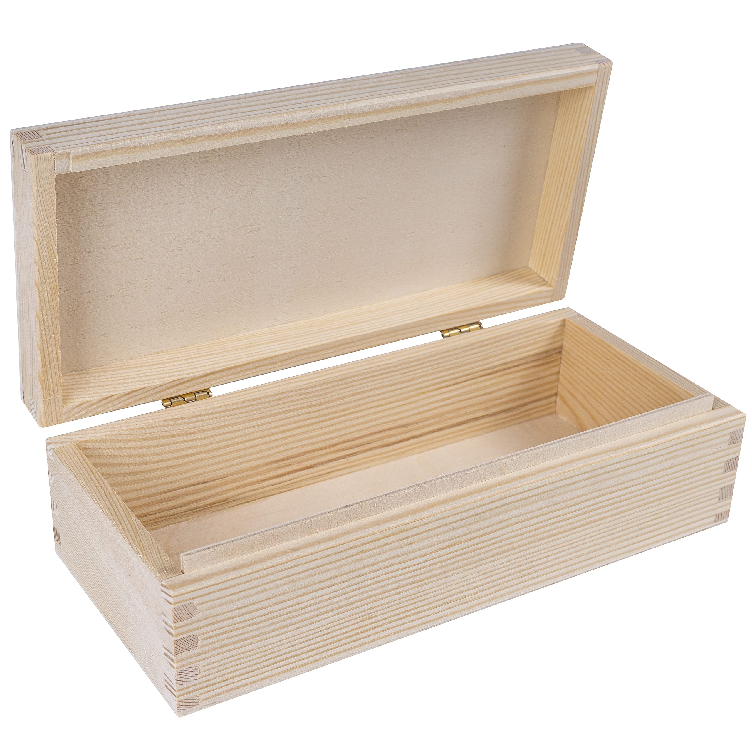 Creative Deco Boîte Bois Brut à Peindre 24 cm avec Couvercle