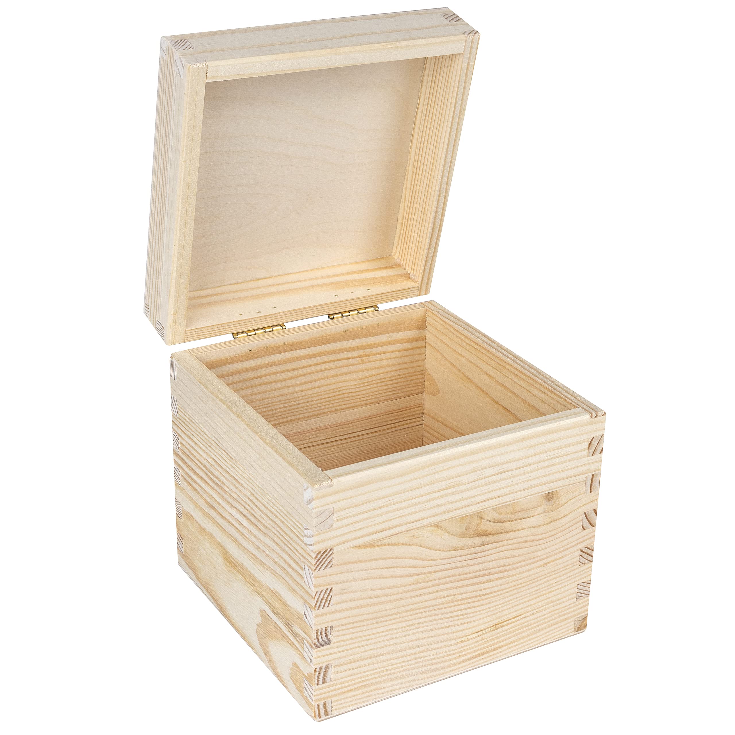 Creative Deco Boîte Carrée 16x16x16 cm Boîte Bois Brut à Décorer