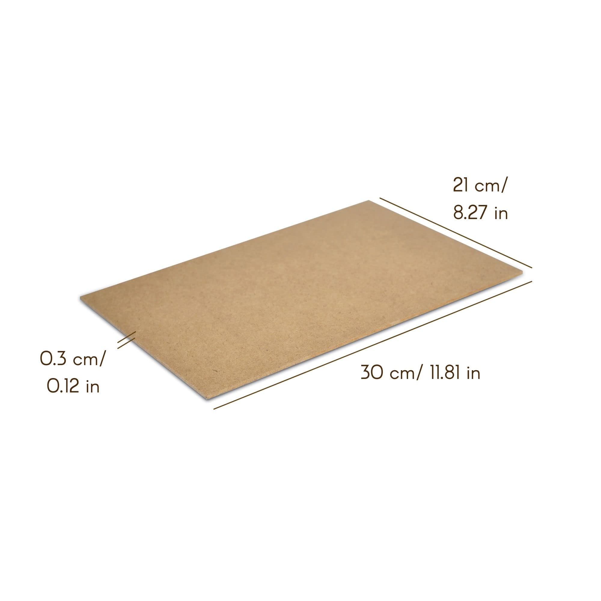 Creative Deco Plywood panneau MDF A4 3 mm lot 10 brut