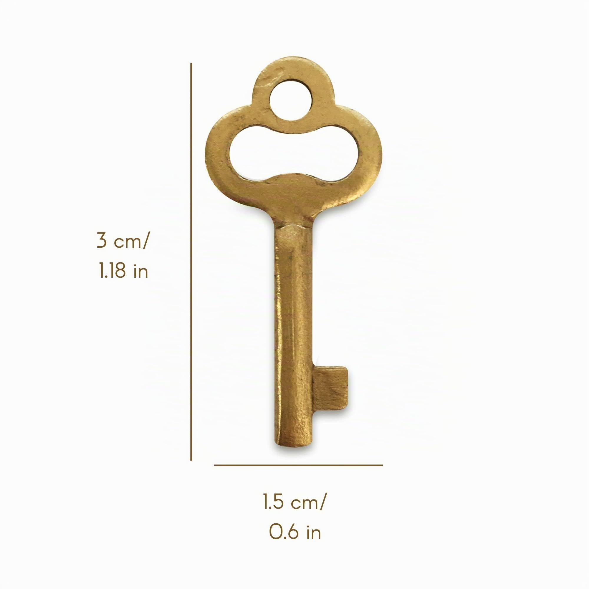 Creative Deco Clé rechange 30x15 mm or vintage lot 3 boîte bois