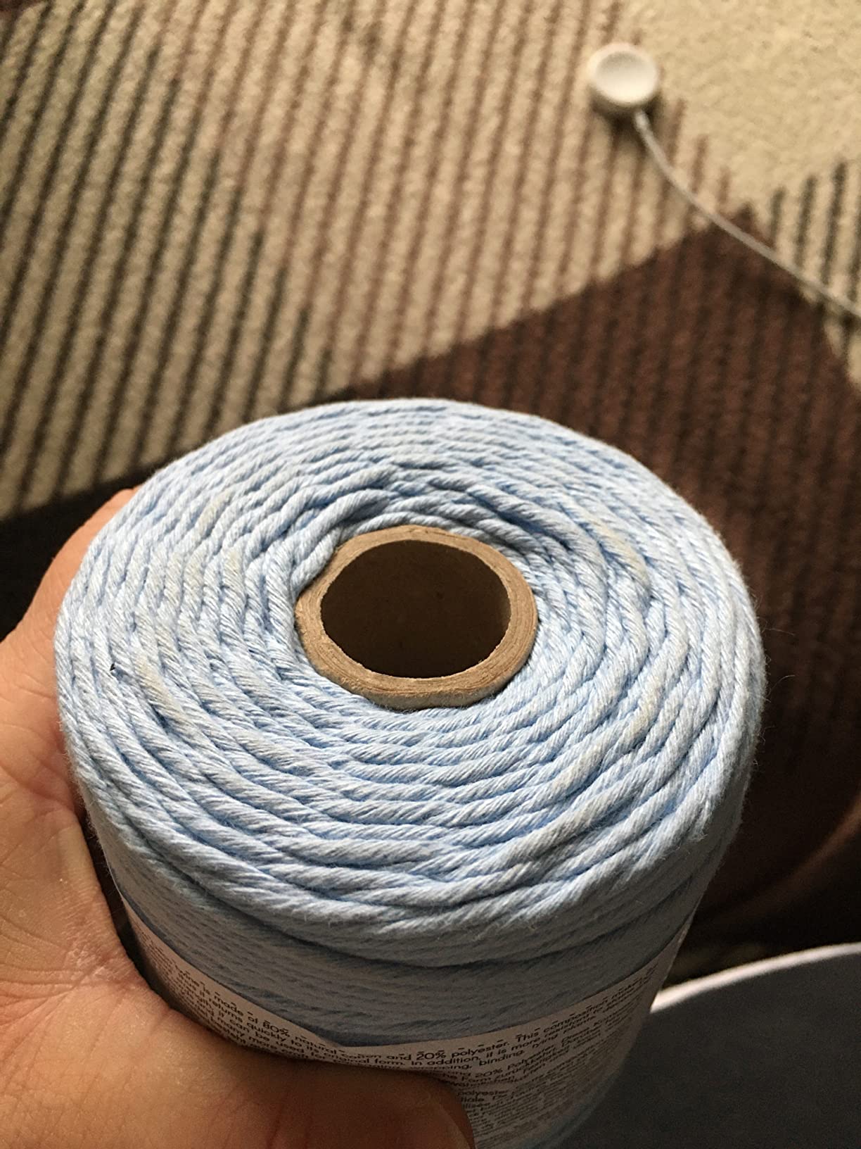 Creative Deco Strings corde macramé 3mm x 200m bleu pastel