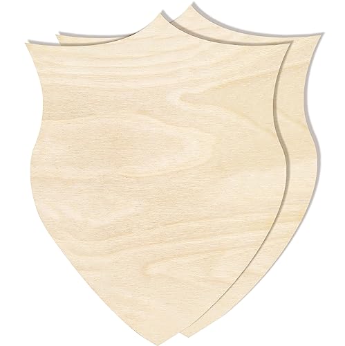 Creative Deco Écusson bouclier bois 30x24 cm lot 2 à peindre