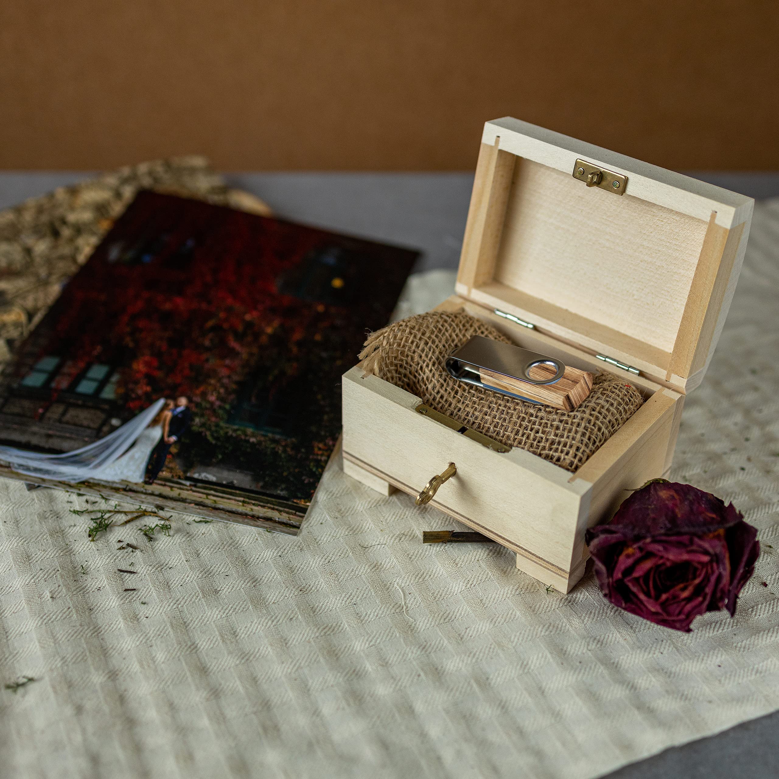 Creative Deco Boîte Bijoux Bois petit 10,6 cm à décorer