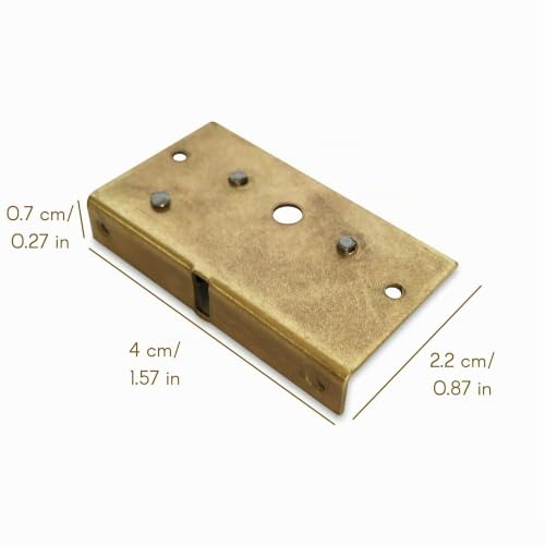 Creative Deco Serrure Dorée 40x22 mm avec Clé pour Boîte Bois