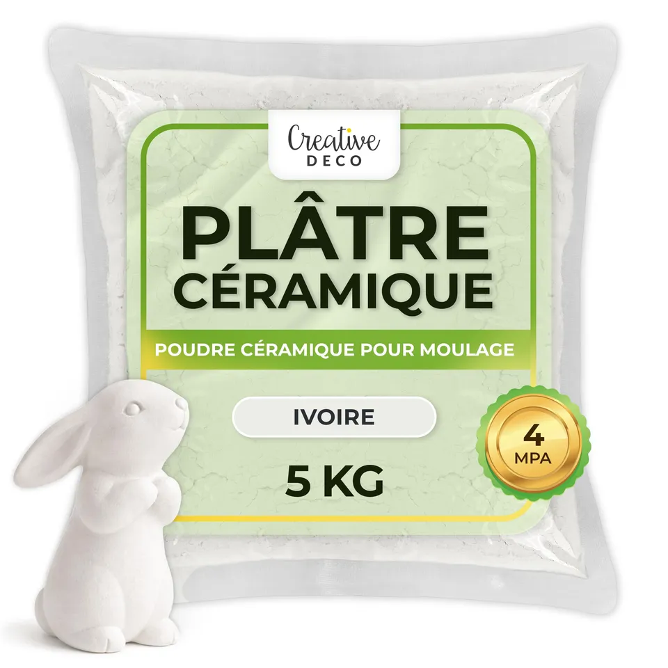 Creative Deco Modelling plâtre ivoire 5 kg moulage céramique