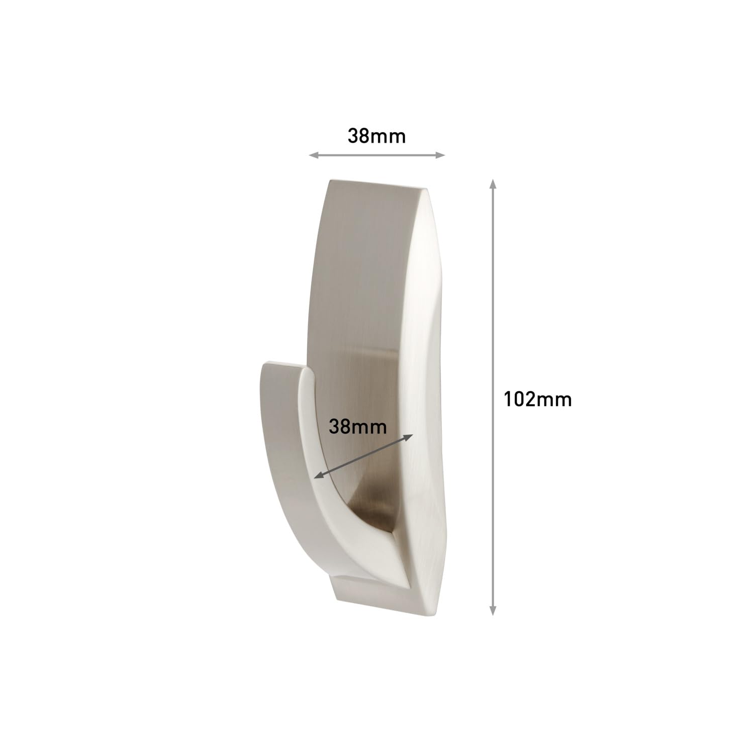 Command Grand crochet métal nickel 2,2 kg sans perçage