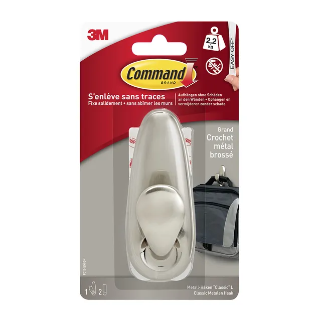 Command Crochets Grand crochet nickel brossé Large 2,2kg