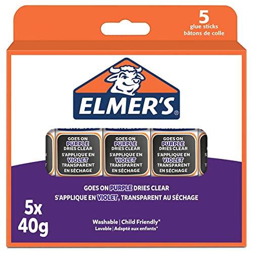 Elmer's Bâton colle violette 22 g lot 10 école lavable enfant
