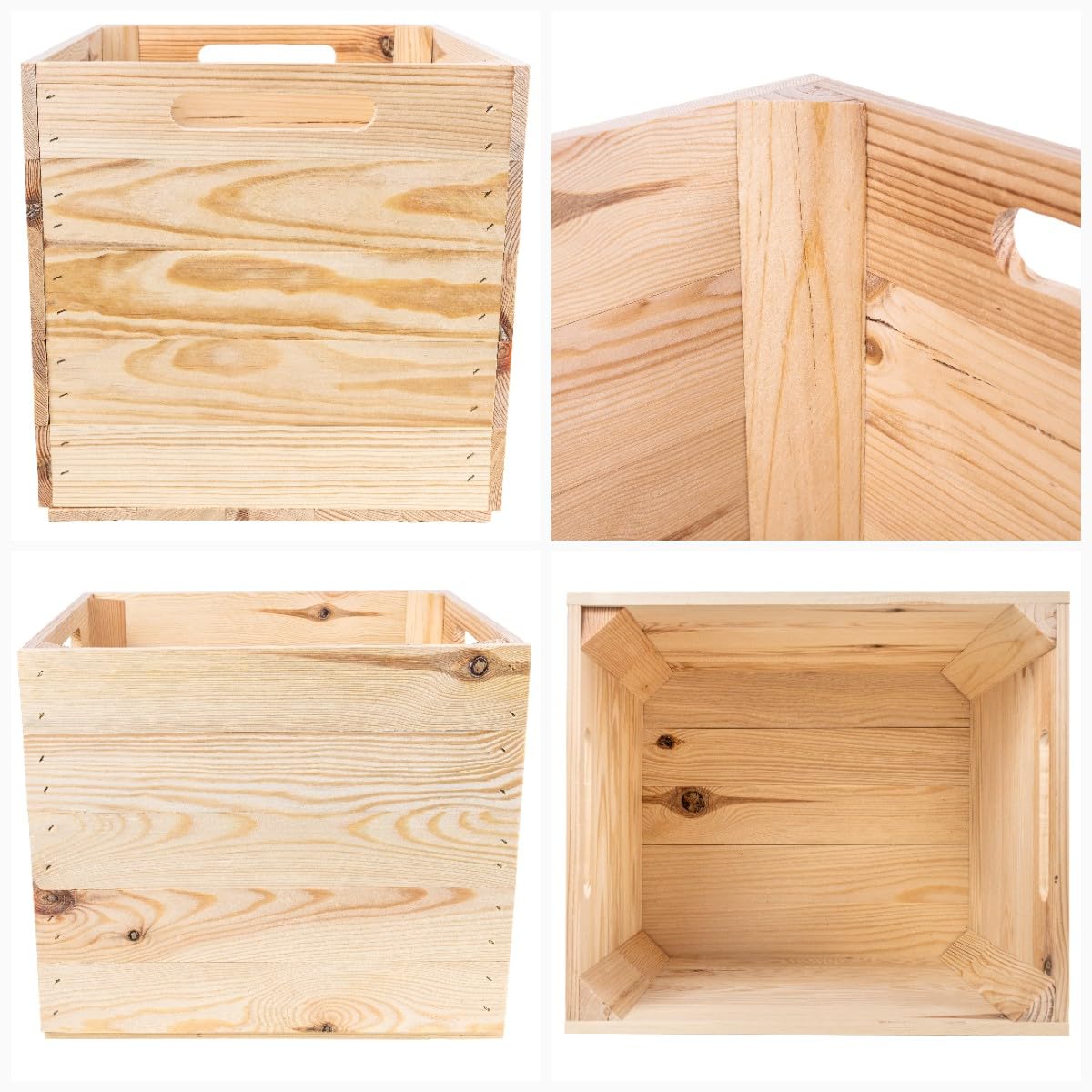 Creative Deco Wood Caisse bois naturel Kallax 33x37x33 cm