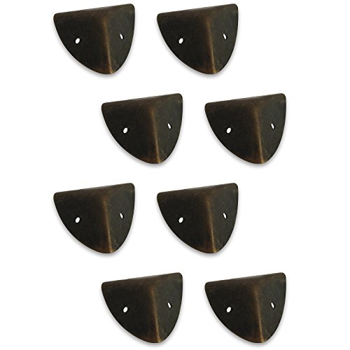 Creative Deco Coins Protection Angles Marron Foncé Lot 8 Métal