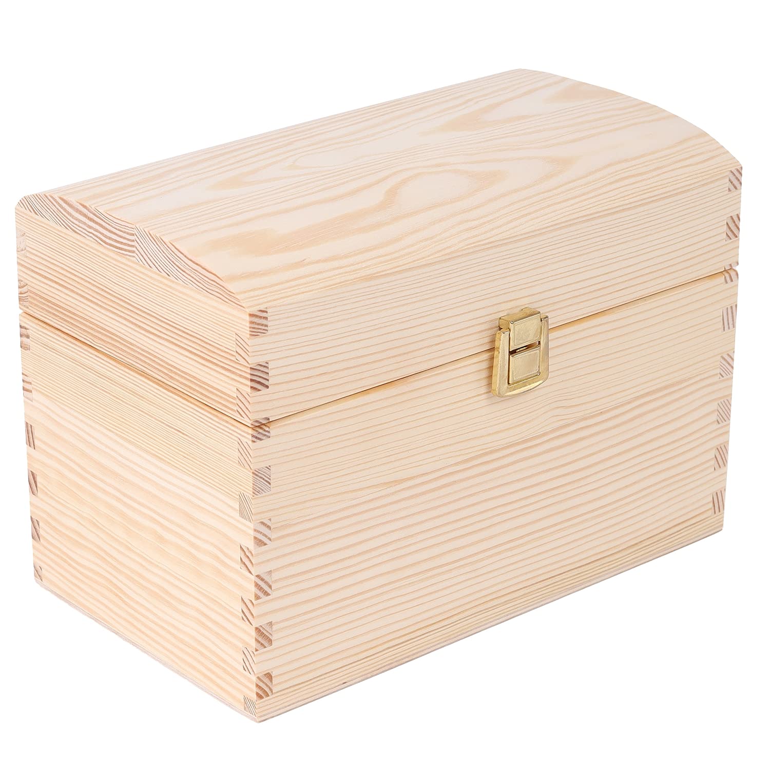 Creative Deco Coffre Bois Brut 25x15 cm à Décorer Fermoir
