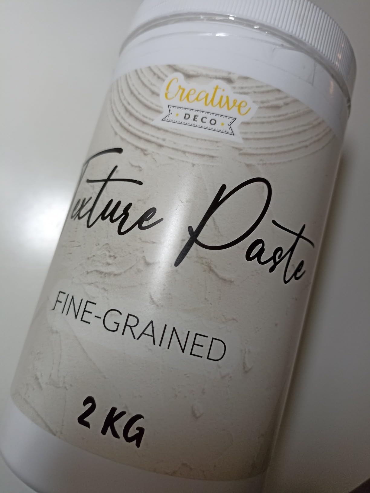 Creative Deco Pâte de Structure Grain Fin Blanche 2kg
