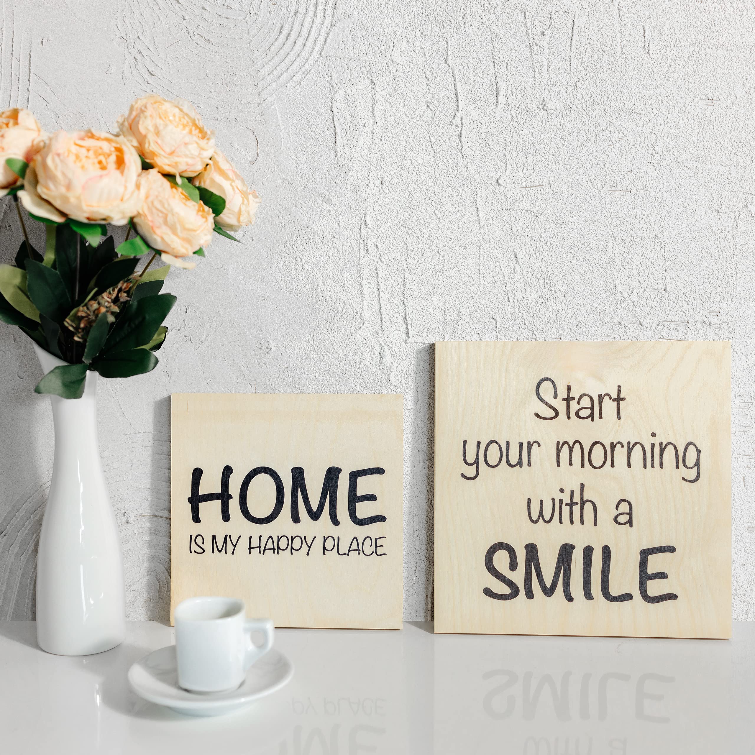 Creative Deco Plywood Toile bois 20x20 cm hêtre lisse