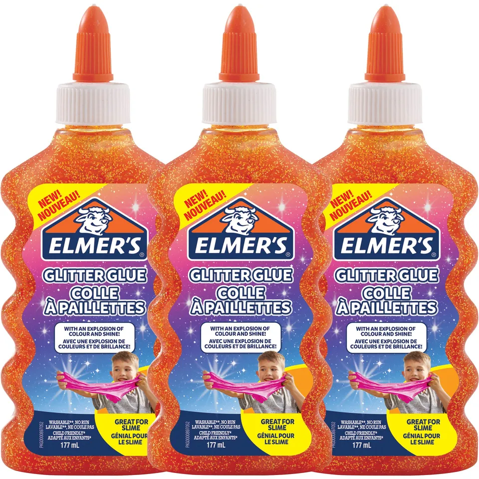 Elmer's Specialty Glue colle pailletée orange 177ml slime