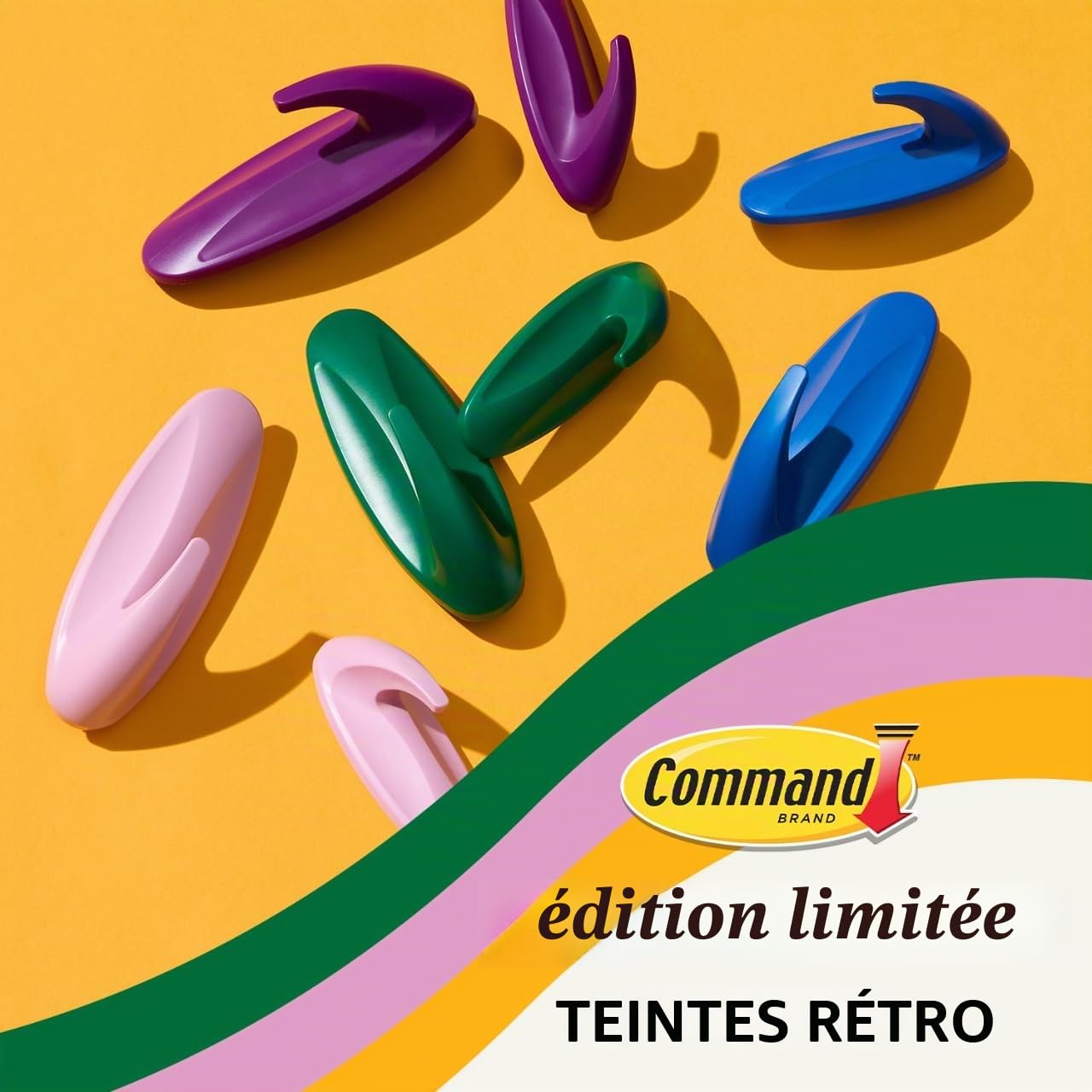 Command Crochets Multi-usages lot 10 pastèque sans perçage