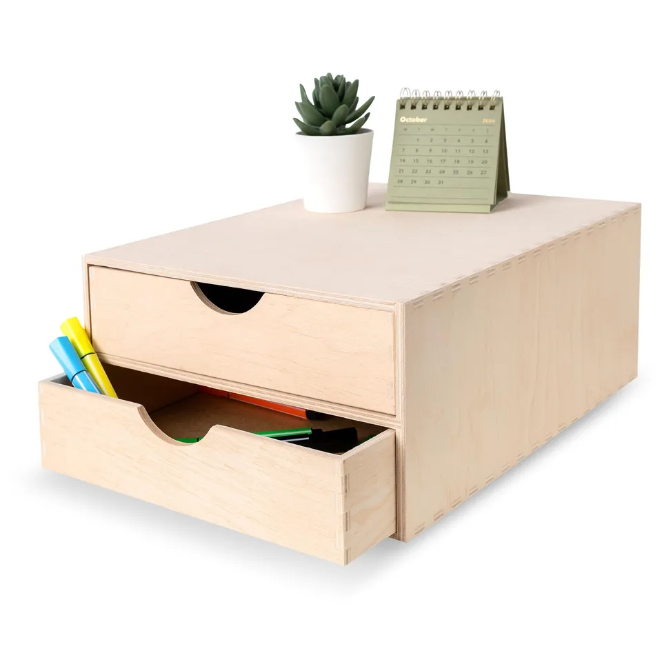 Creative Deco Petite Commode Bois 2 Tiroirs 33x25cm à Peindre
