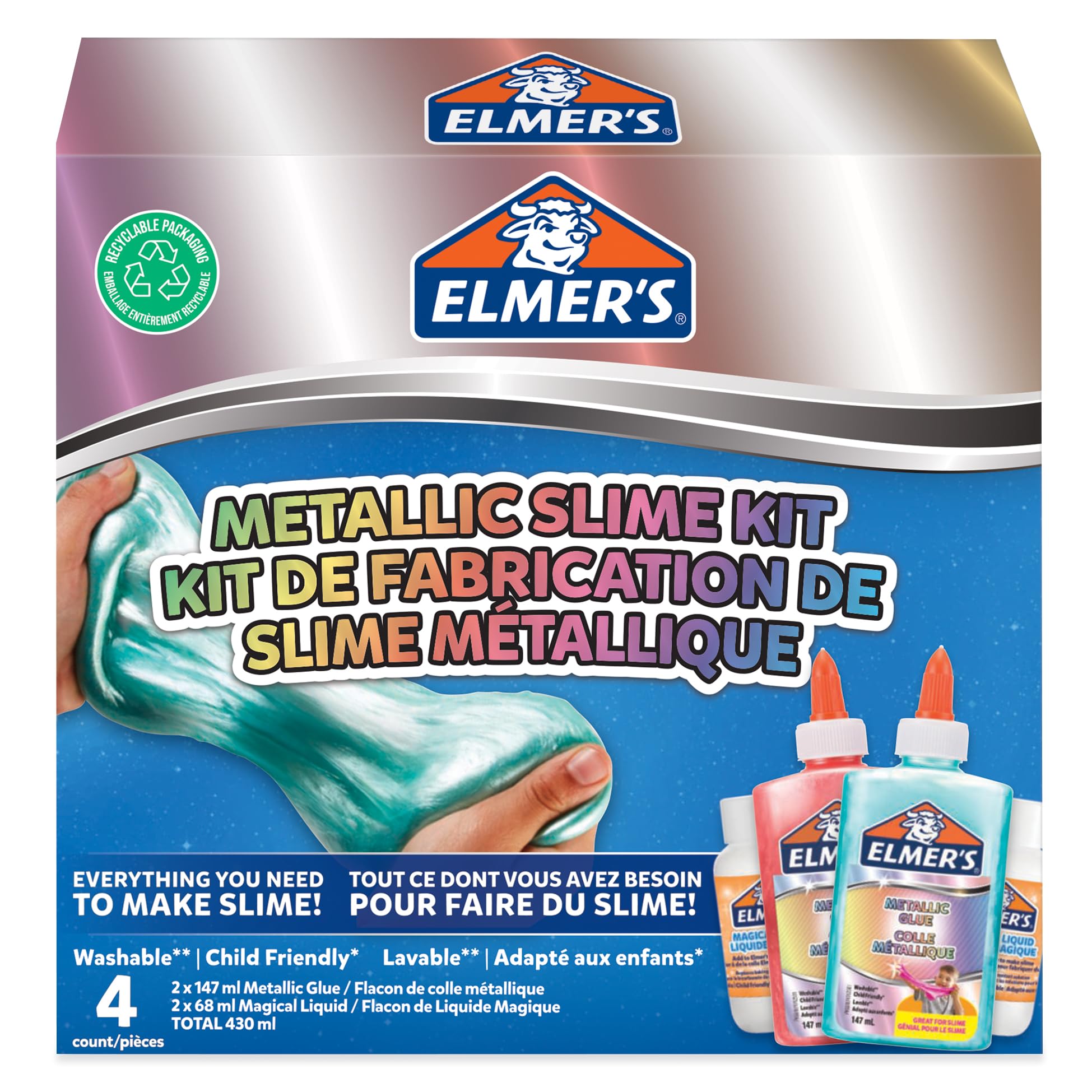 Elmer's Slime Kit Couleur Changeante 4 pces soleil UV