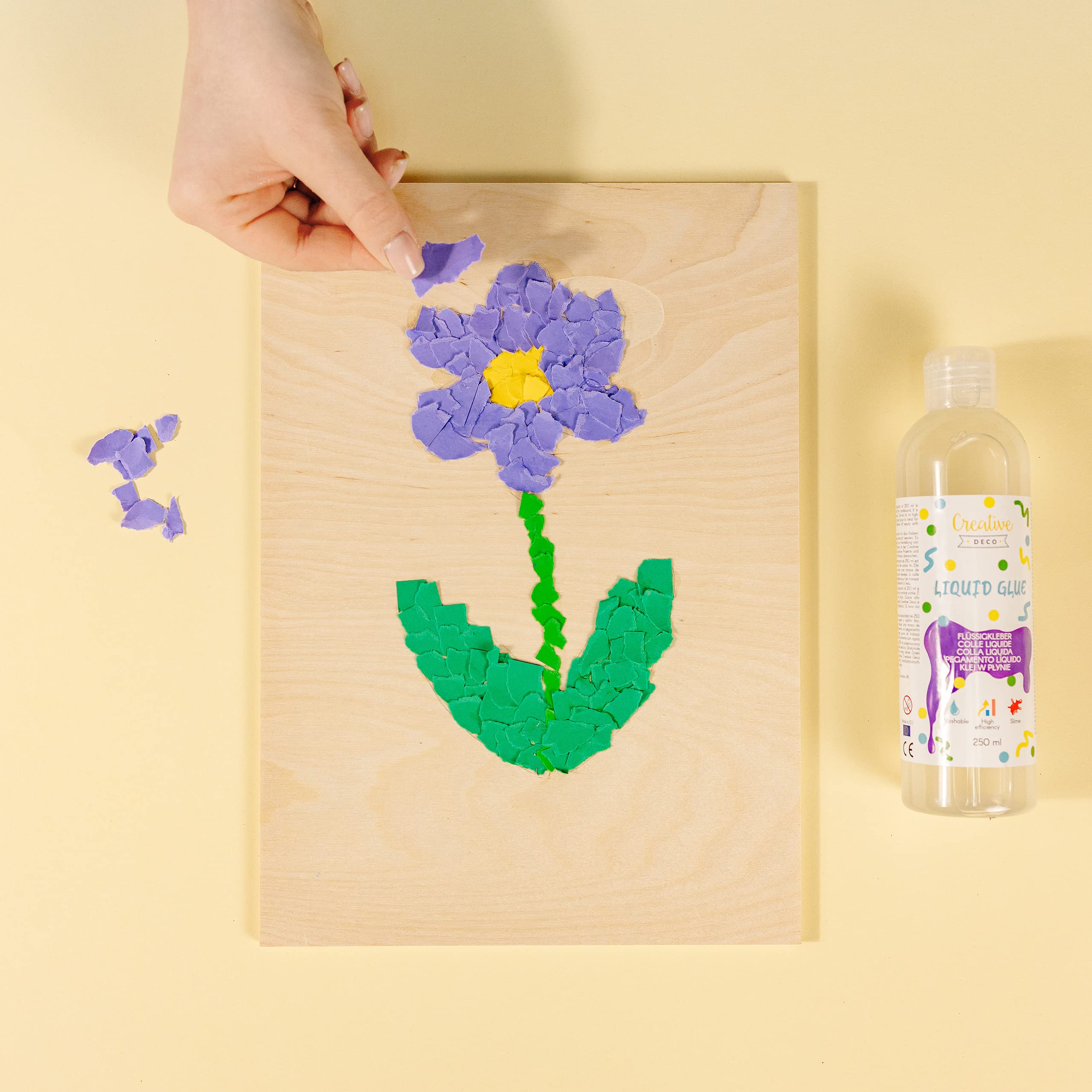 Creative Deco Colle Liquide Slime Transparente 250 ml Verre Tissu