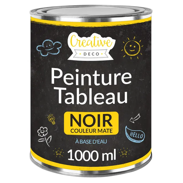 Creative Deco Peinture Ardoise Tableau Noir 1 L mat