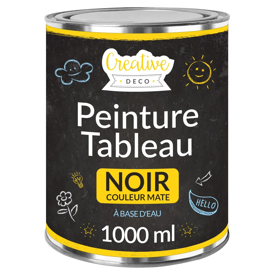 Creative Deco Peinture Ardoise Tableau Noir 1 L mat