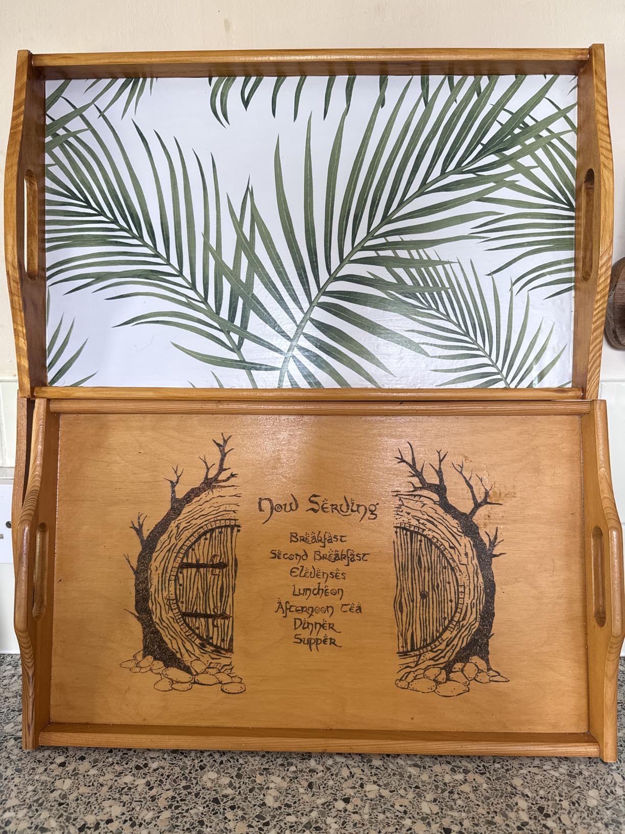 Creative Deco Home and Garden Plateau Bois 30x20 cm Pin