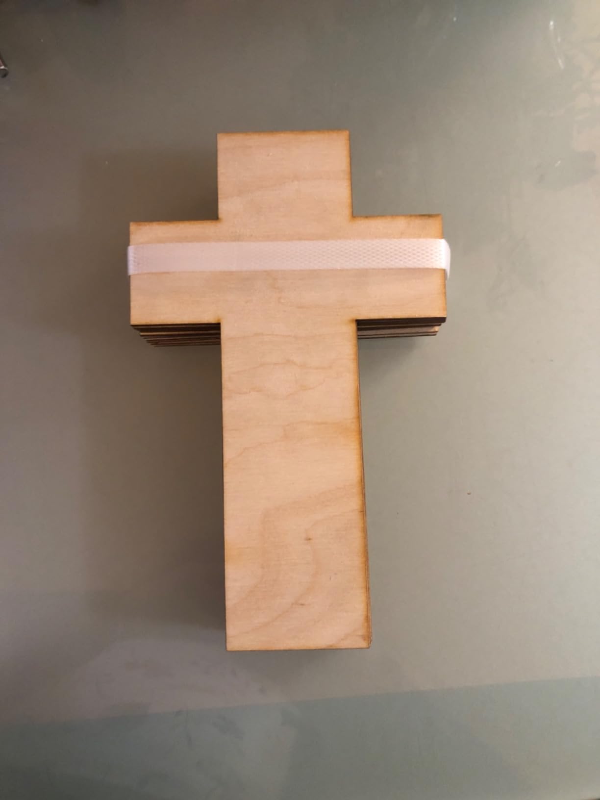 Creative Deco Croix épaisse 20x12,5 cm forme bois lot 10