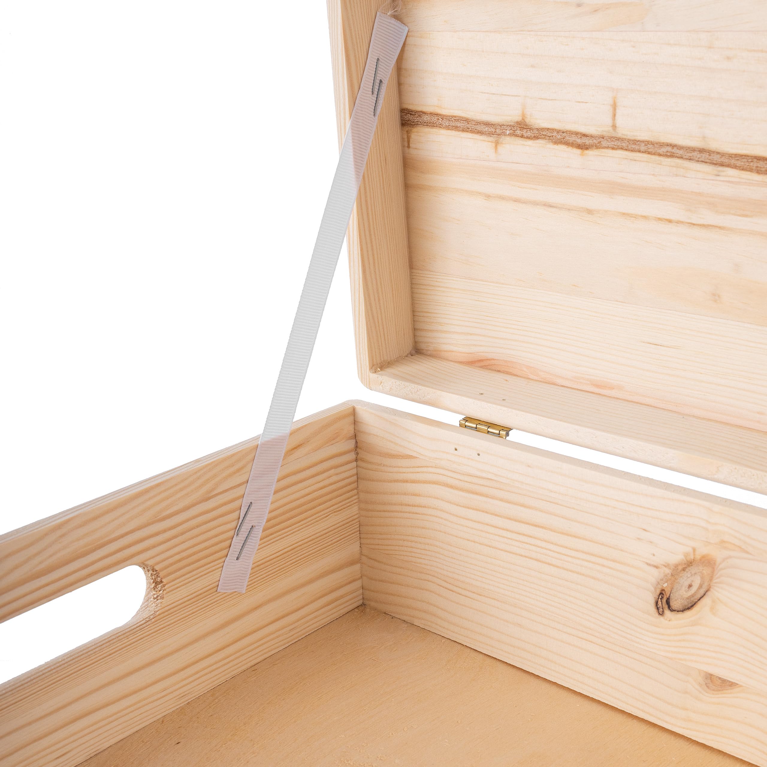 Creative Deco Boîte bois XL 40x30x14 cm roulettes à décorer