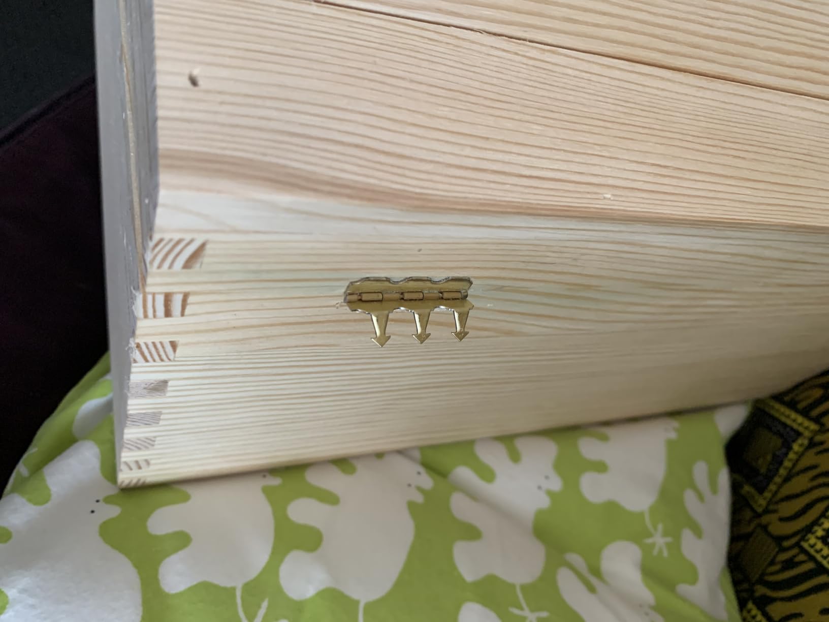 Creative Deco Wood coffre bois brut 34,5x25x19,2 cm