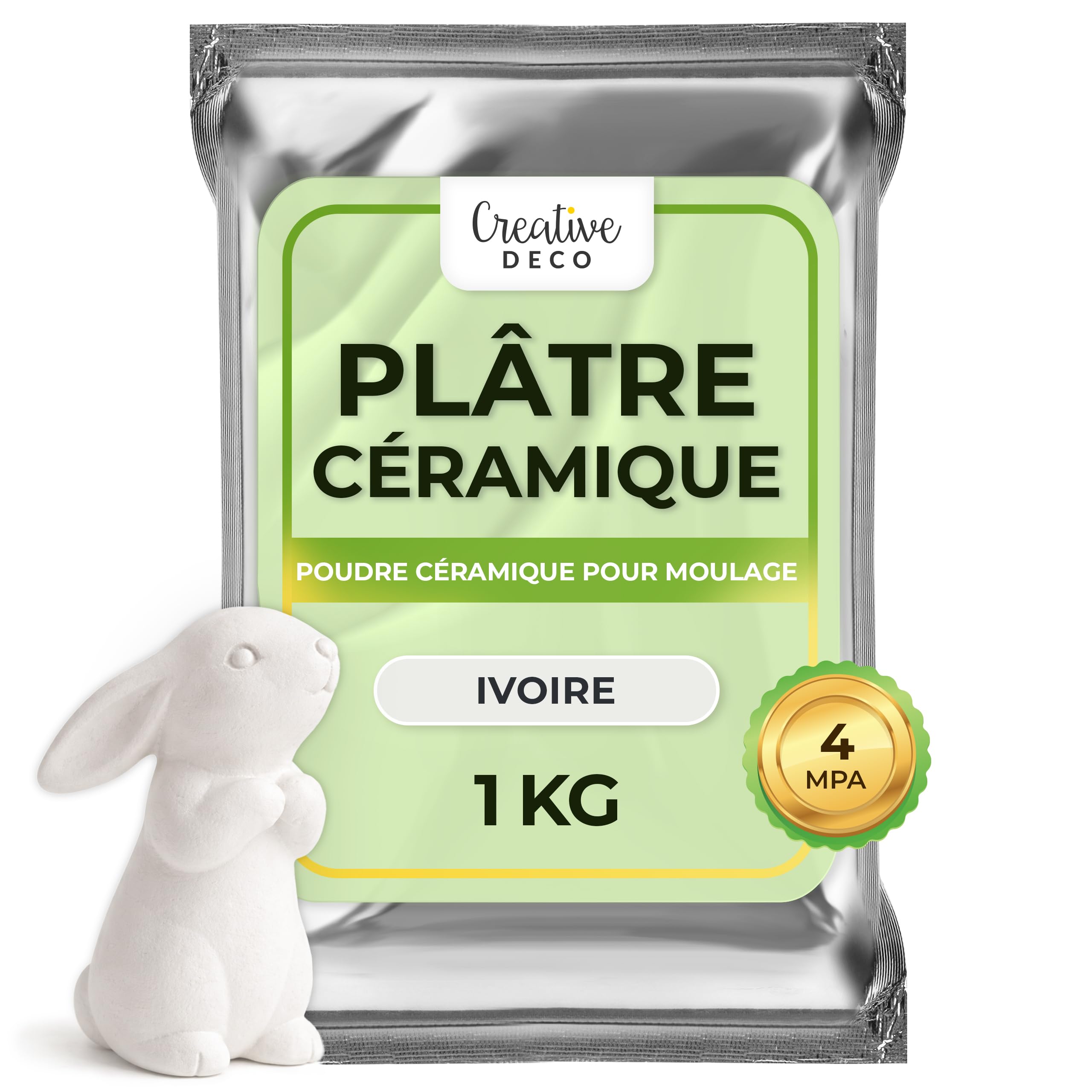 Creative Deco Modelling plâtre extra blanc 1 kg résistant