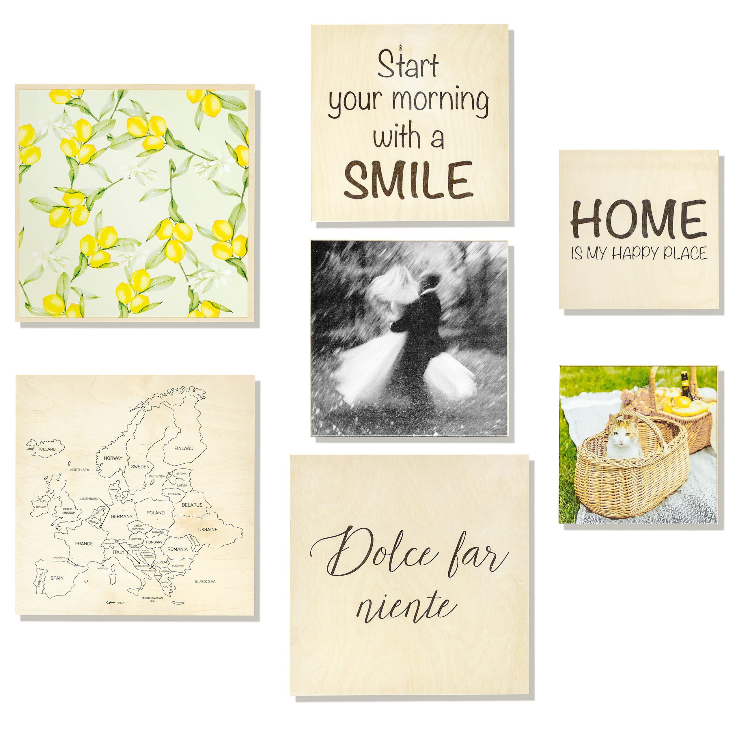 Creative Deco Plywood Toile bois 20x20 cm hêtre lisse