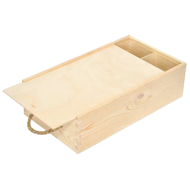 Creative Deco Caisse Vin Bois 2 Bouteilles 35x21 cm