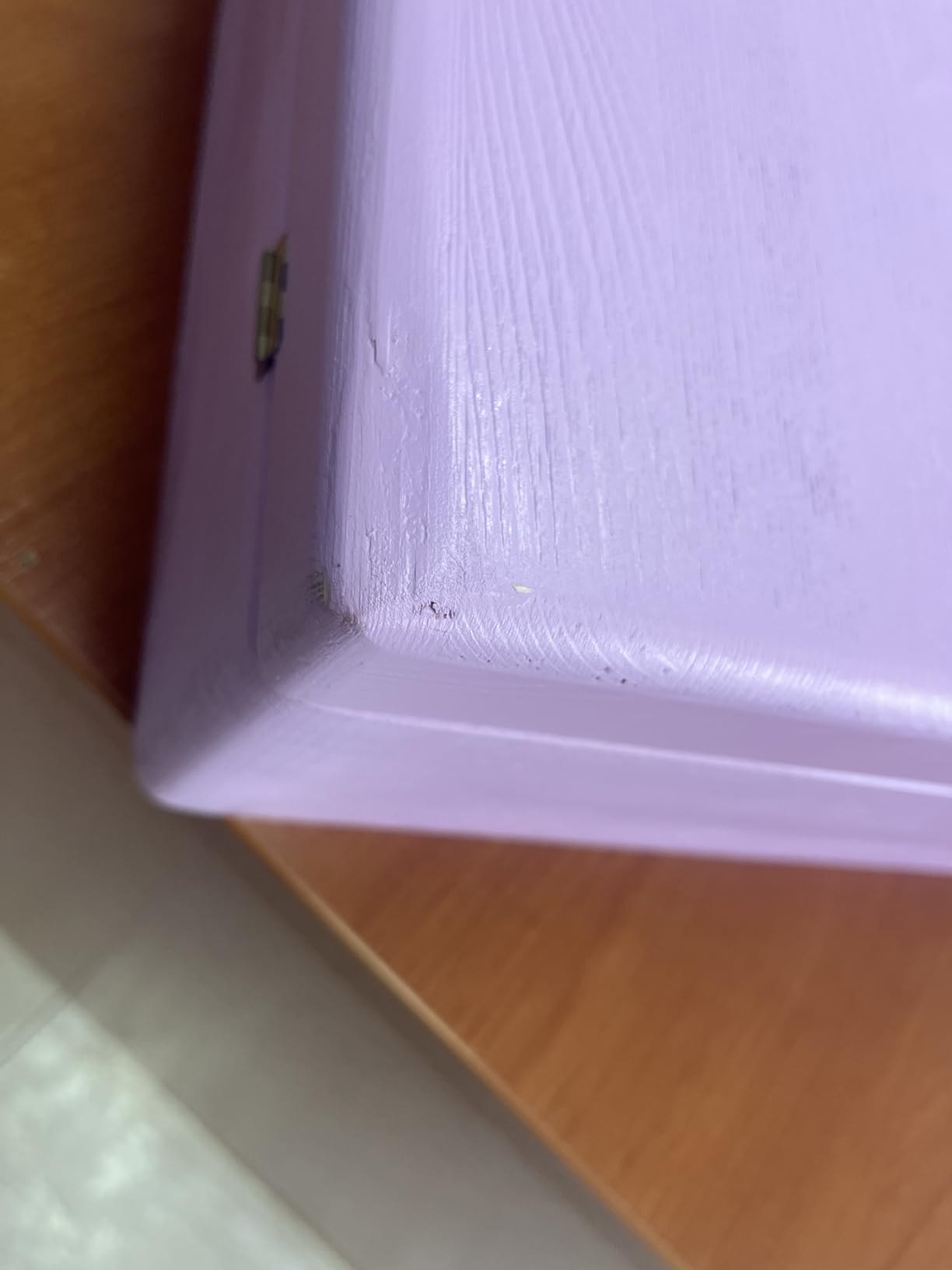 Creative Deco Wood boîte bois rose 40x30x14 cm avec couvercle brut