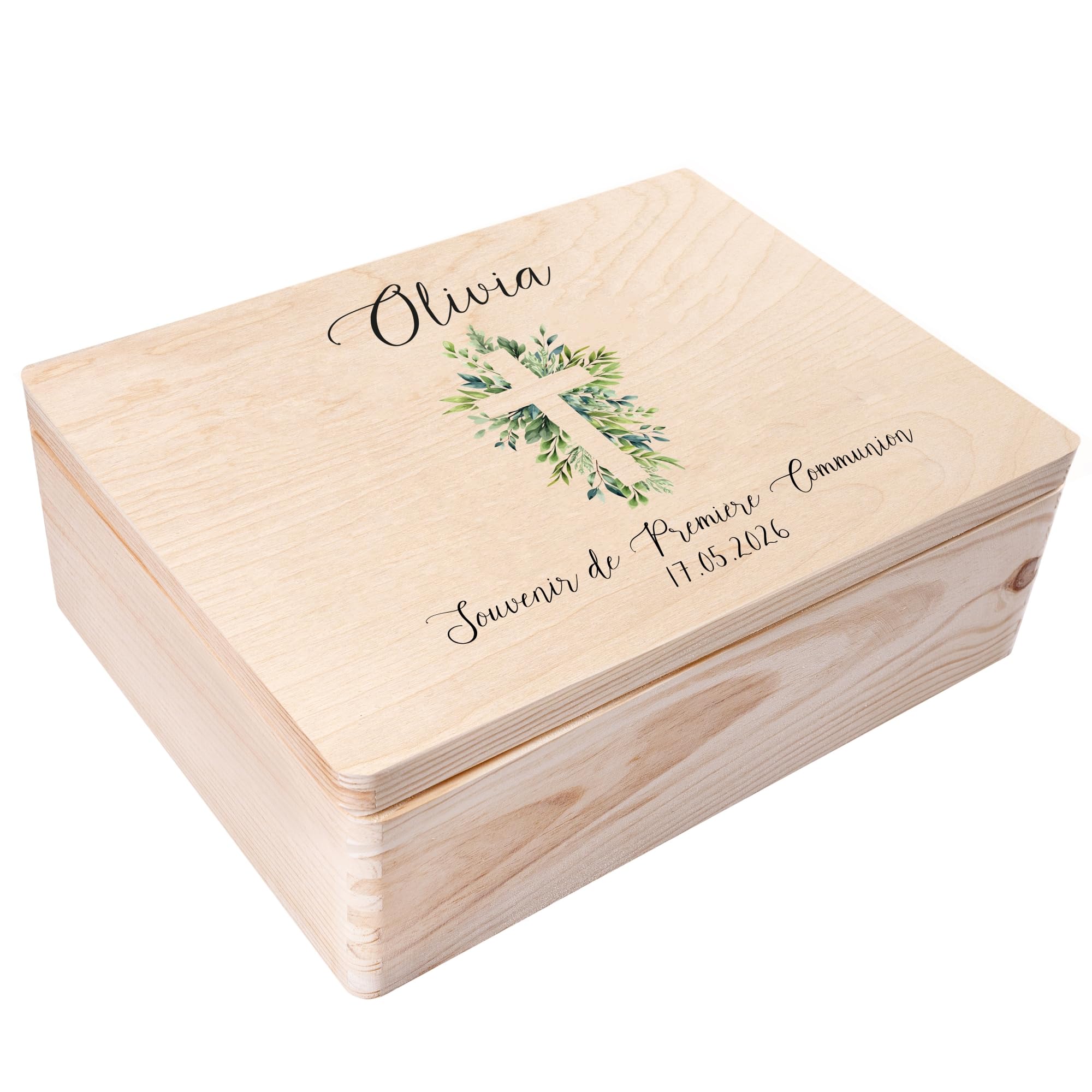 Creative Deco Boîte souvenirs communion Calice Colombe 30x20x14 cm
