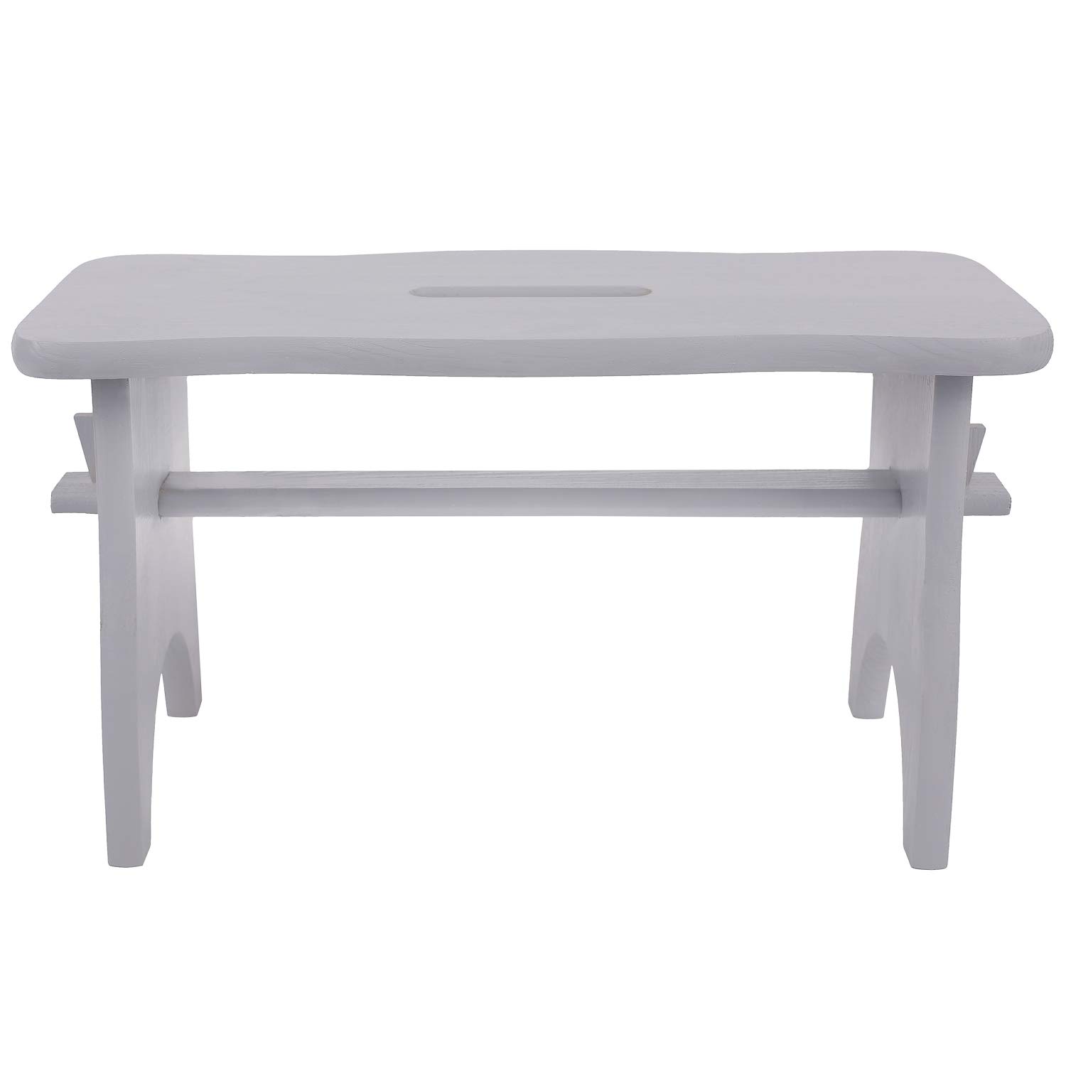 Creative Deco marche repose-pied bois gris 38x19x21 cm