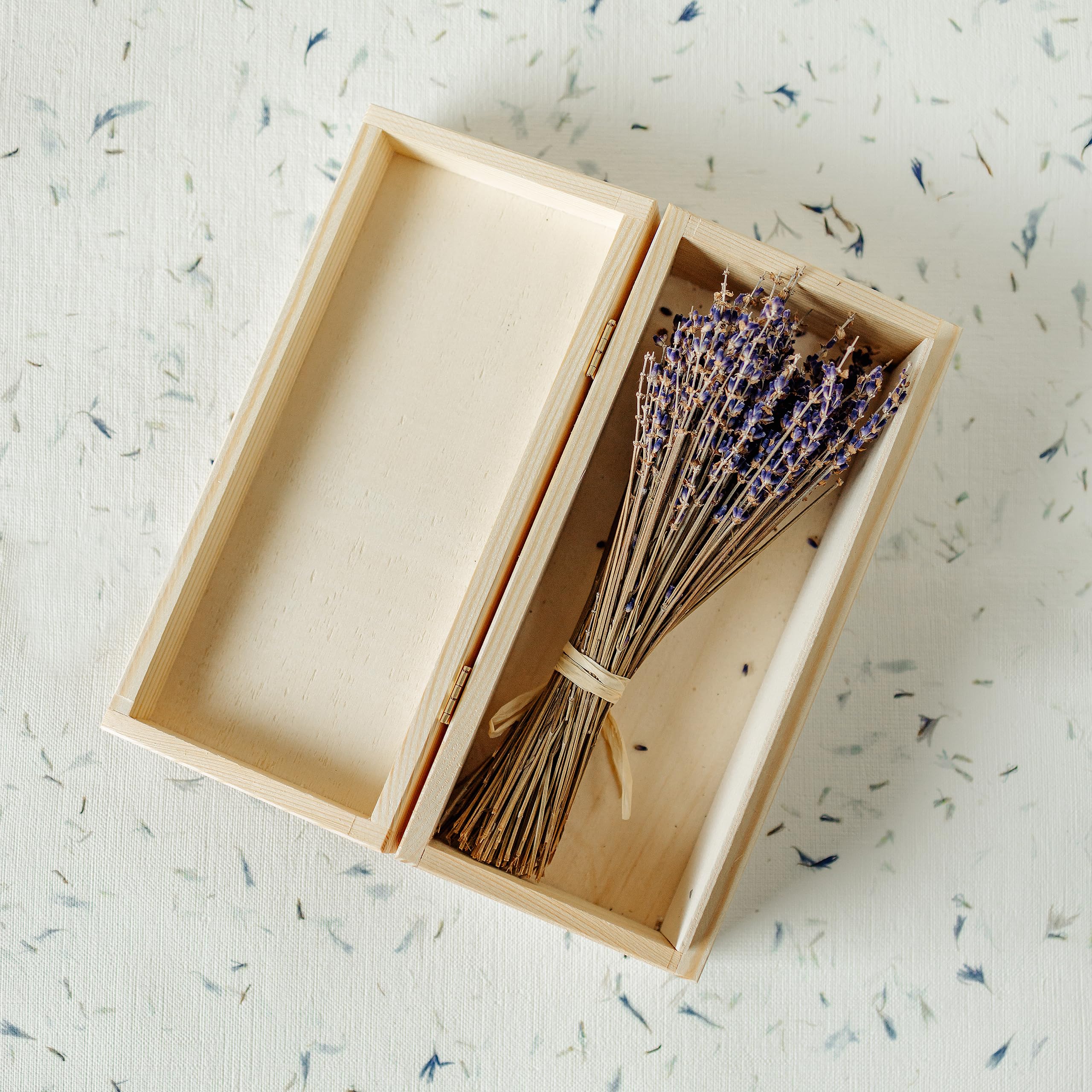 Creative Deco Boîte Bois Brut à Peindre 24 cm avec Couvercle