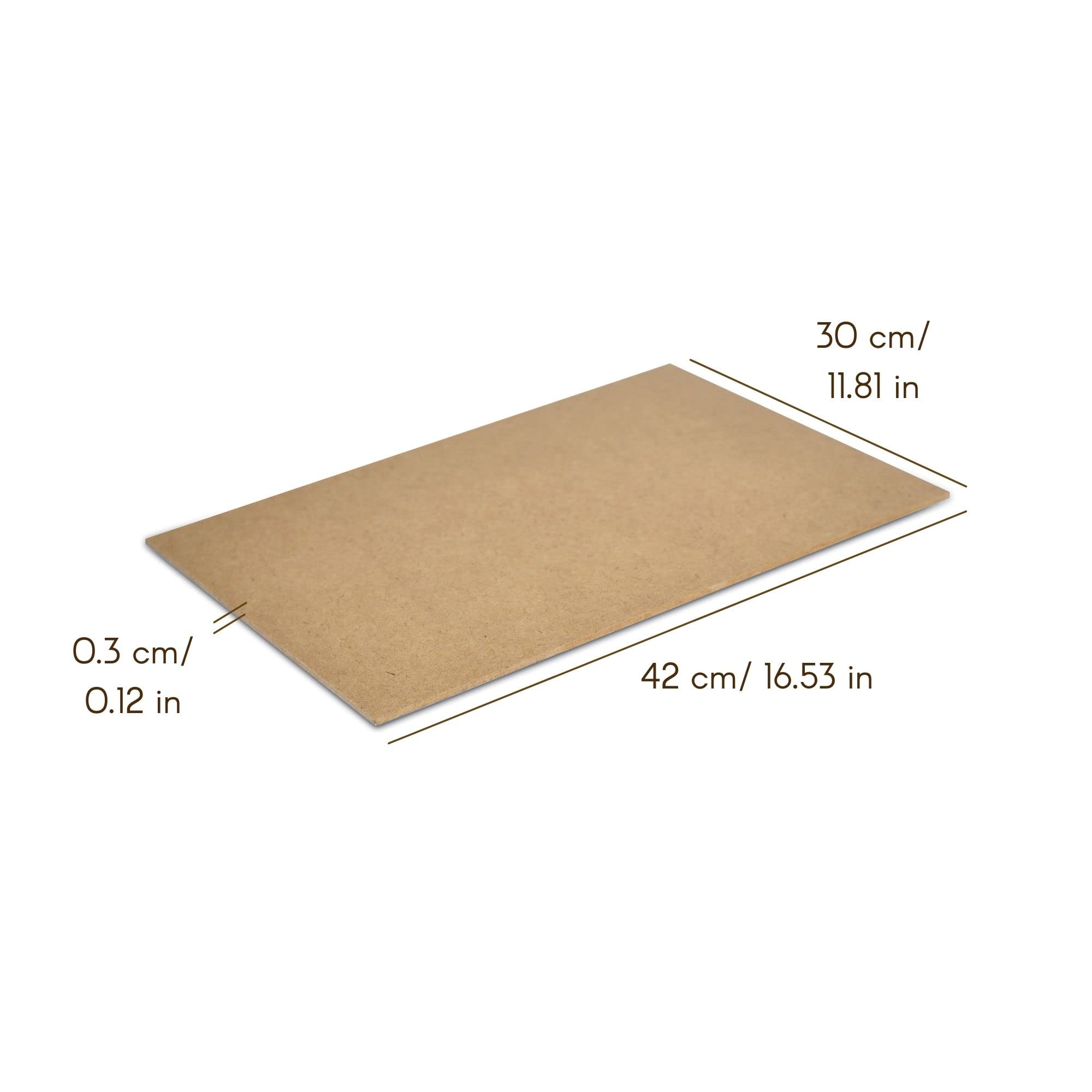 Creative Deco Panneau MDF A3 3 mm lot de 10 brut
