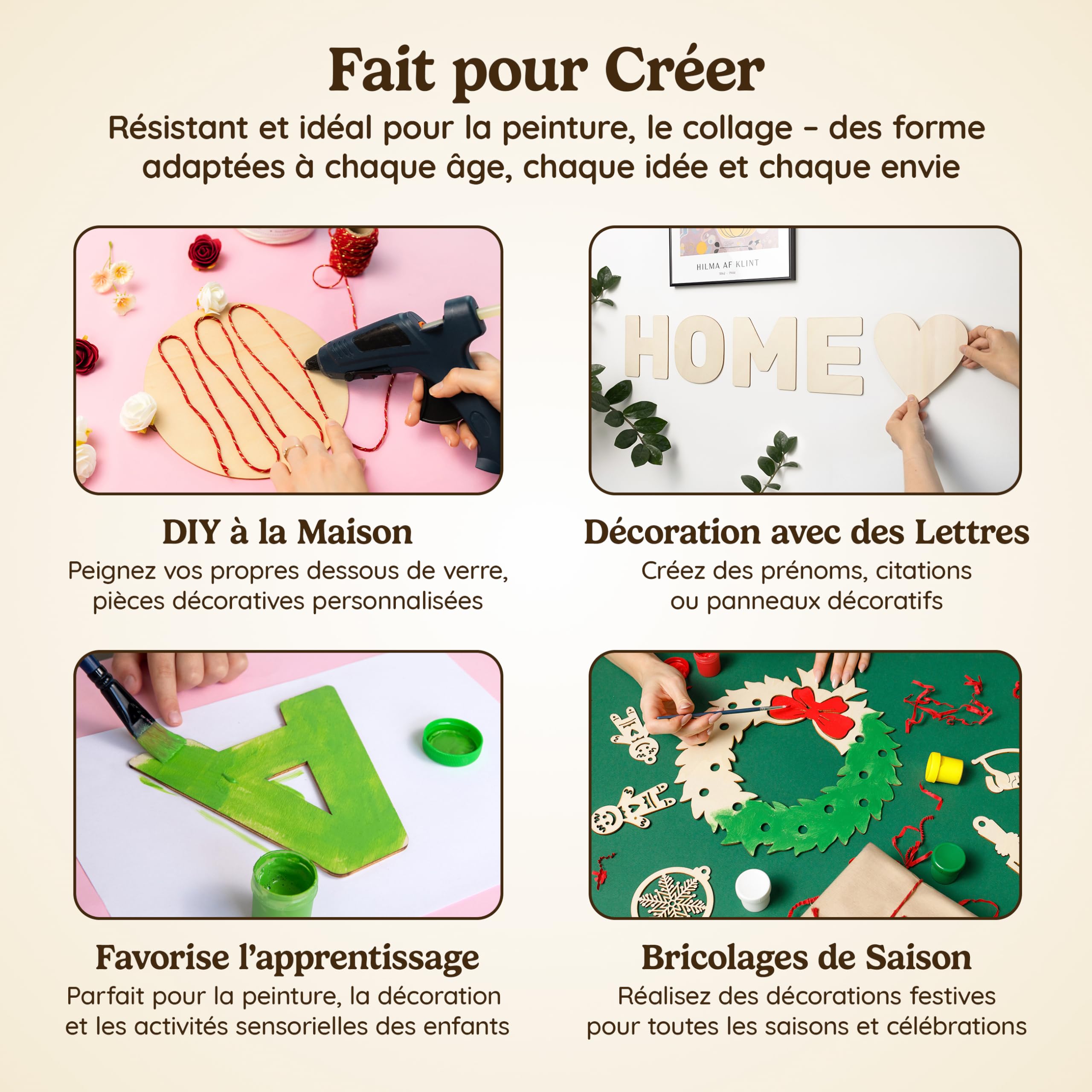 Creative Deco Personalised déco baby shower Bienvenue Bébé bois
