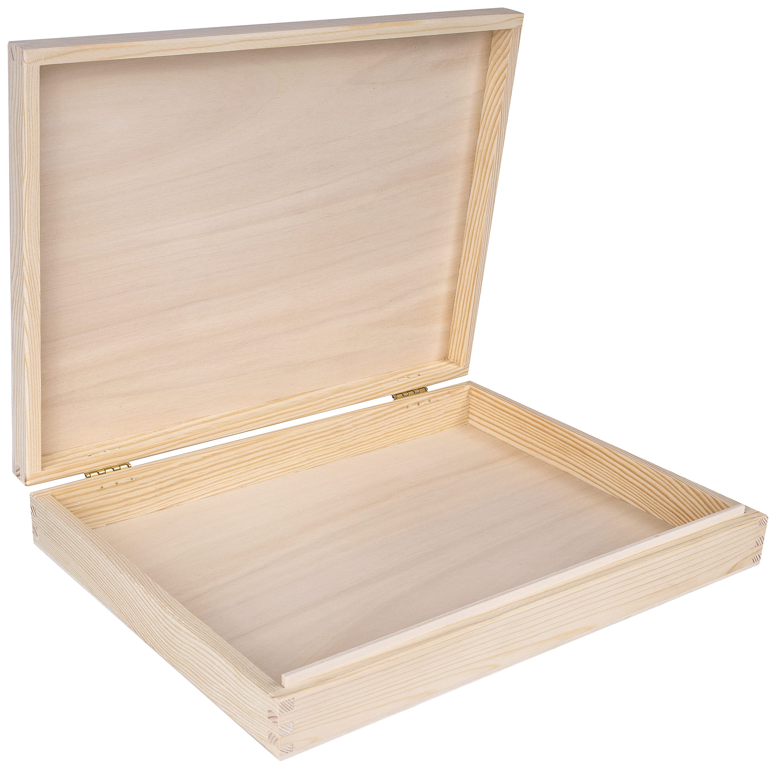 Creative Deco Wood boîte bois beige A4 34x25,3x5,3 cm