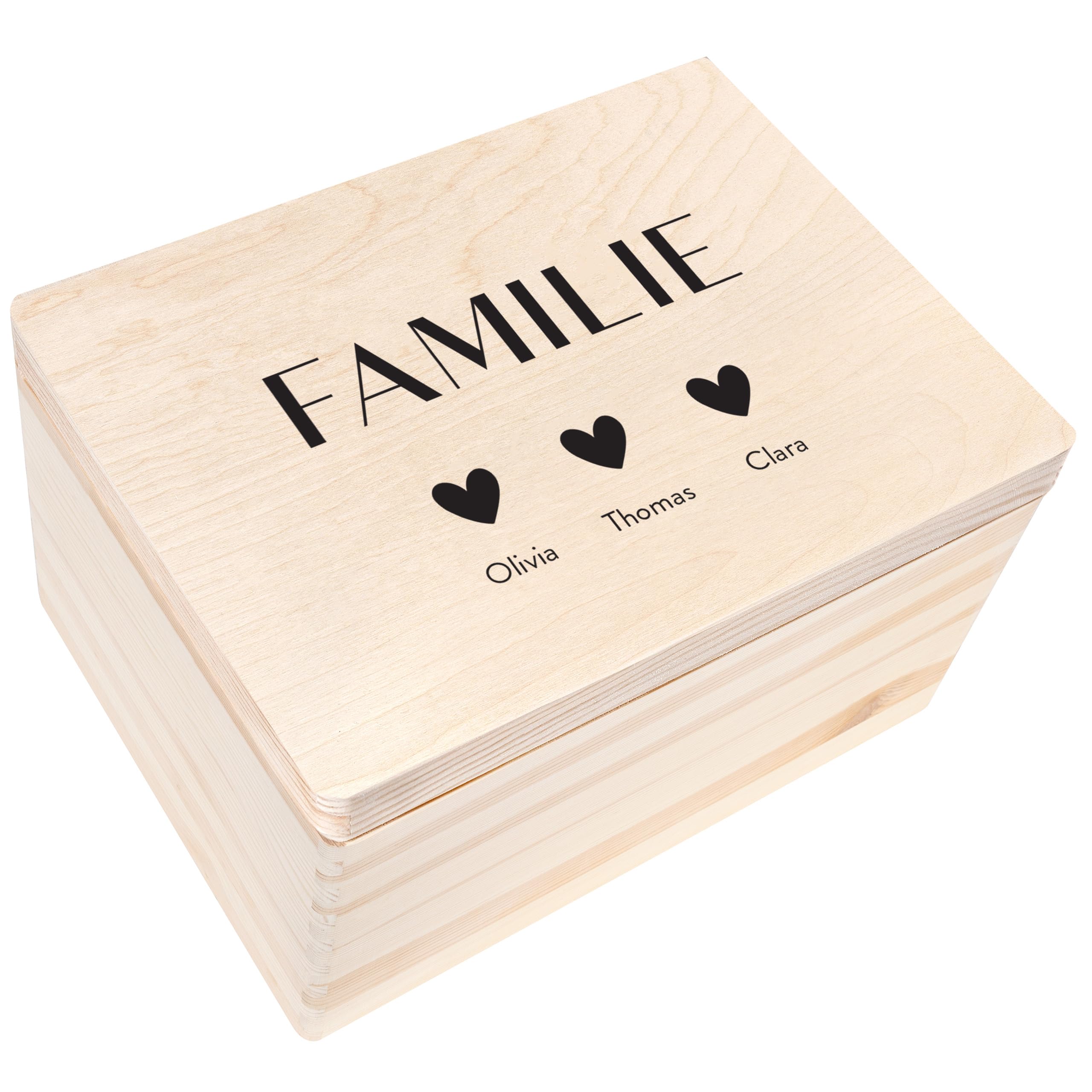 Creative Deco Boîte Deuil Bois 40x30cm Texte Personnalisé