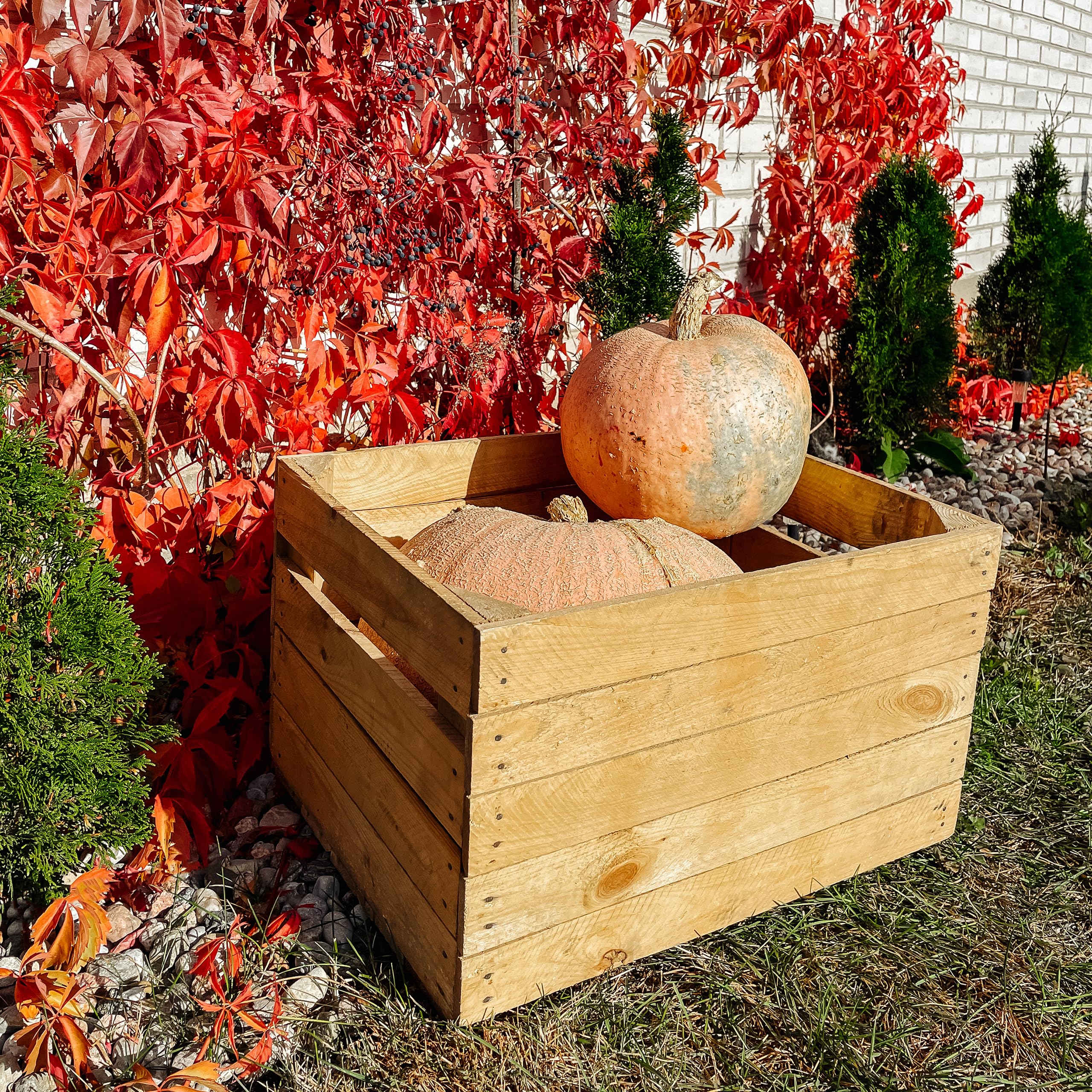 Creative Deco Home and Garden caisse en bois vintage 50x40x30 cm