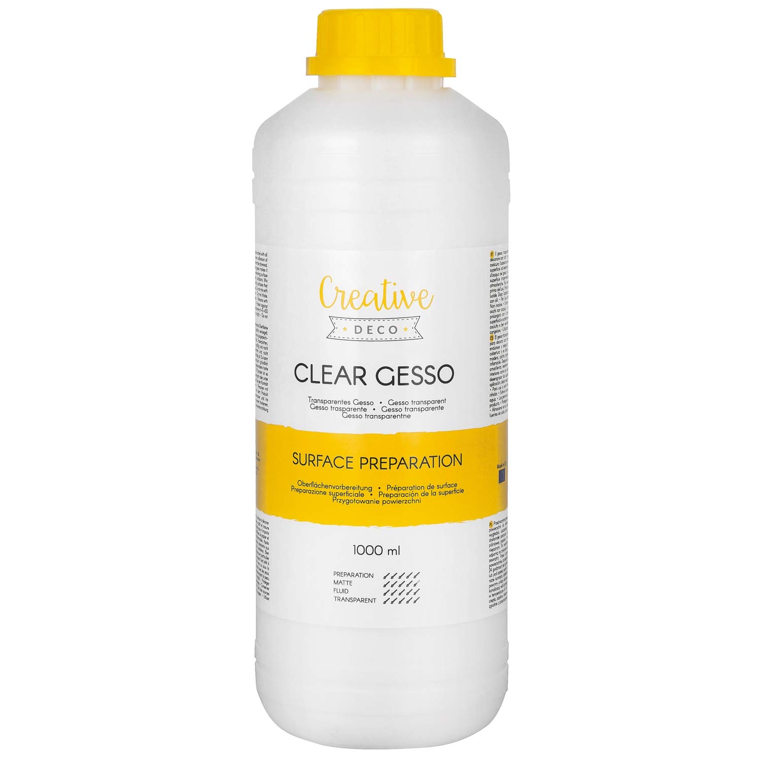 Creative Deco Gesso Acrylique Transparent sous-couche 1L mat
