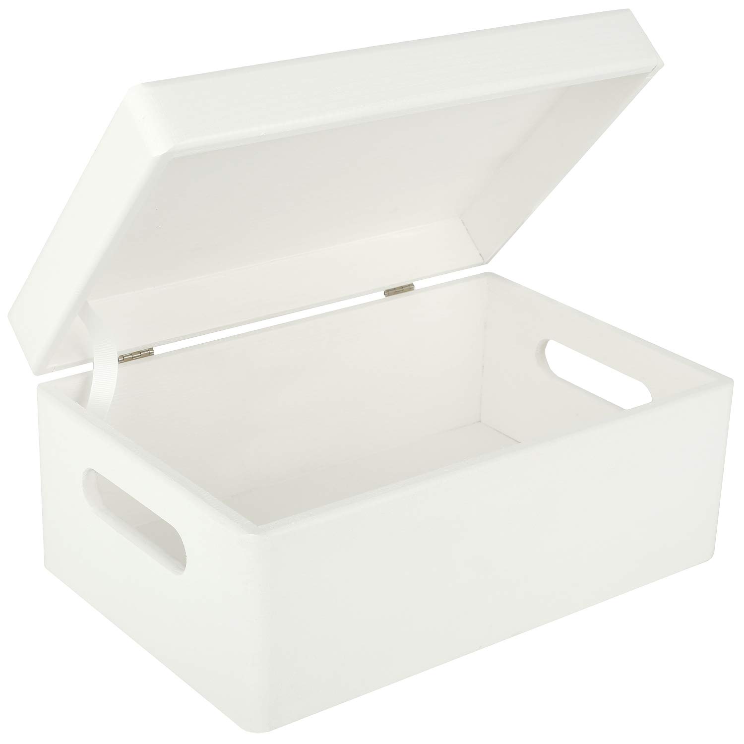 Creative Deco Boîte Bois Communion Prière Blanche 30x20x14