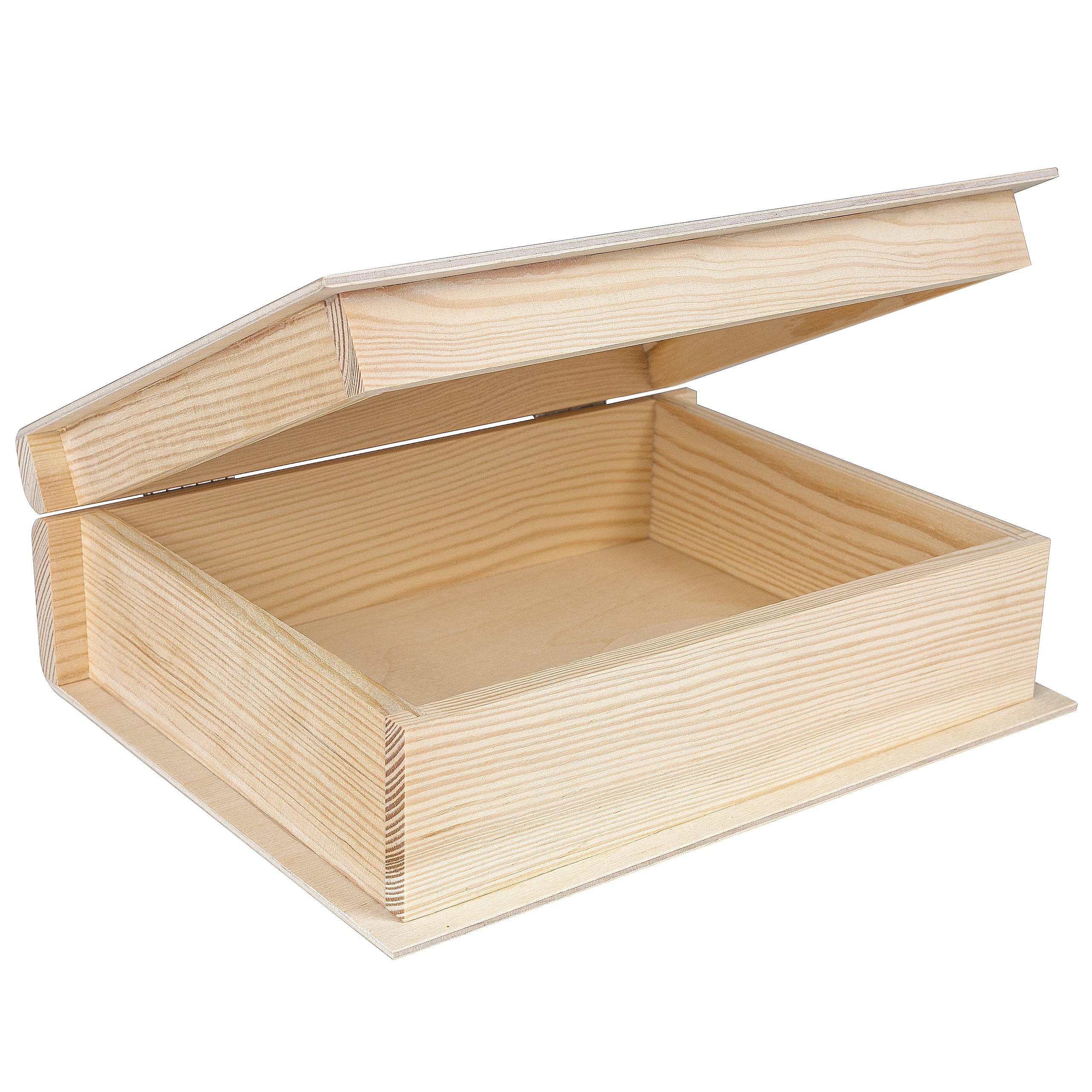 Creative Deco Boîte Livre Bois Personnalisée 24x19x7,5 cm Cadeau