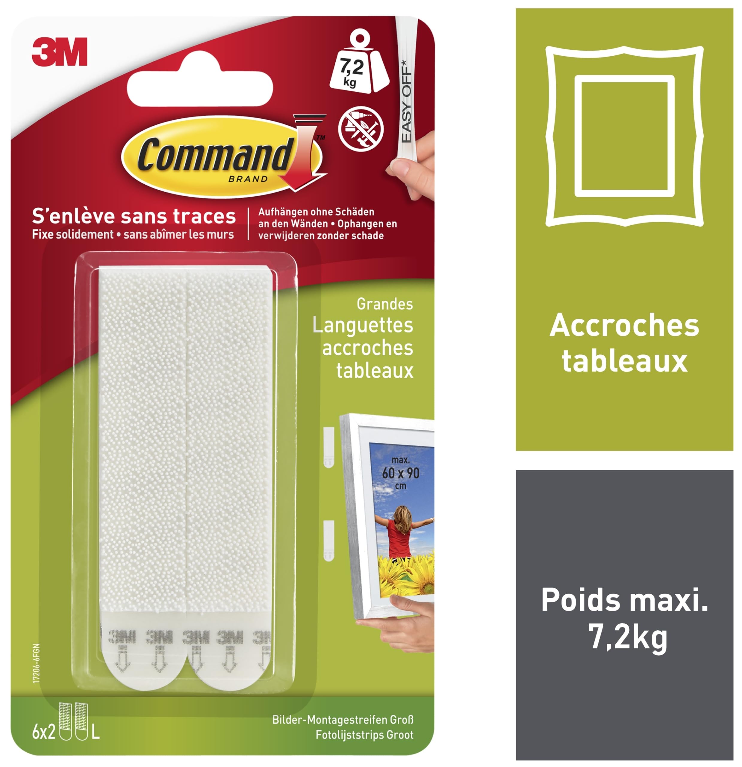 Command Languettes Tableaux Grand Blanc Lot 6x2