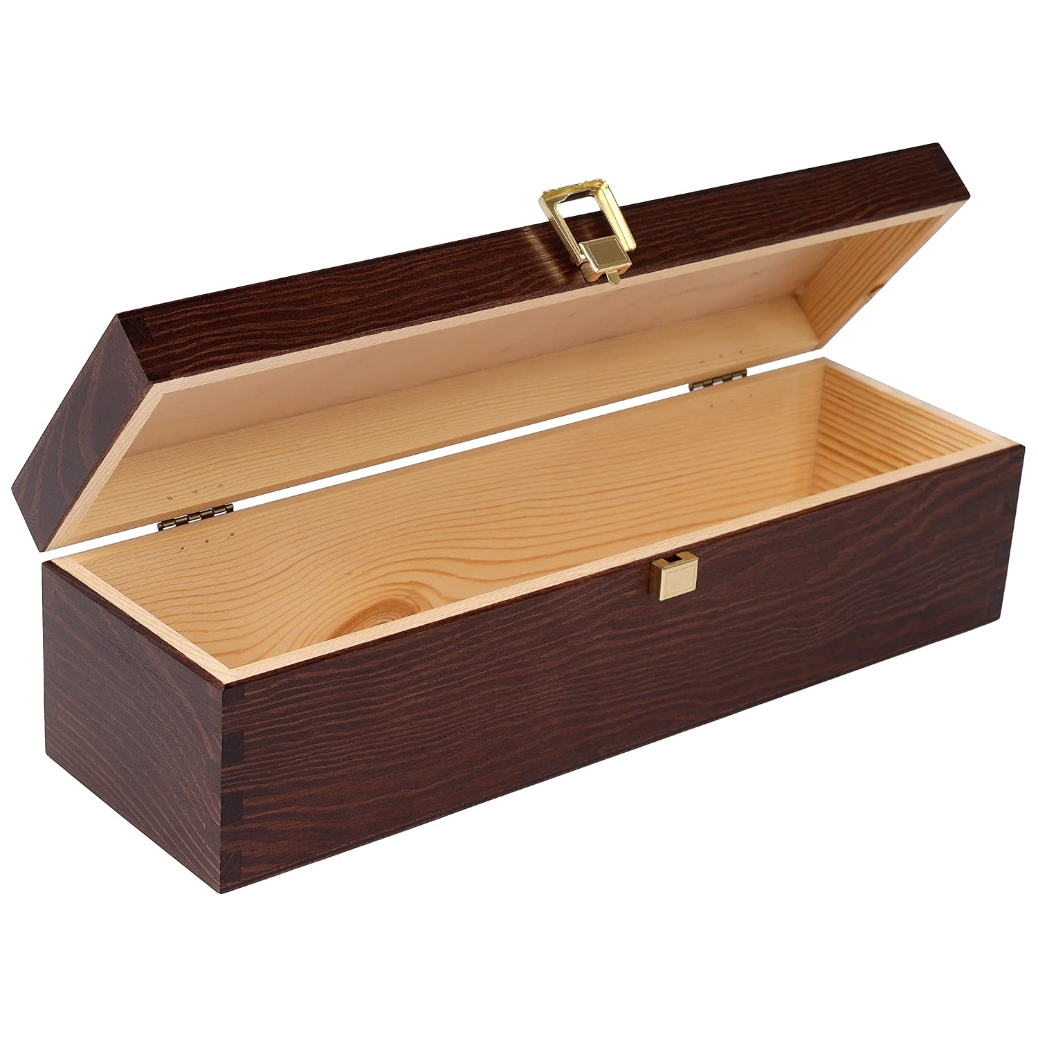Creative Deco Caisse Vin Bois 1 Bouteille Marron 36x11 cm