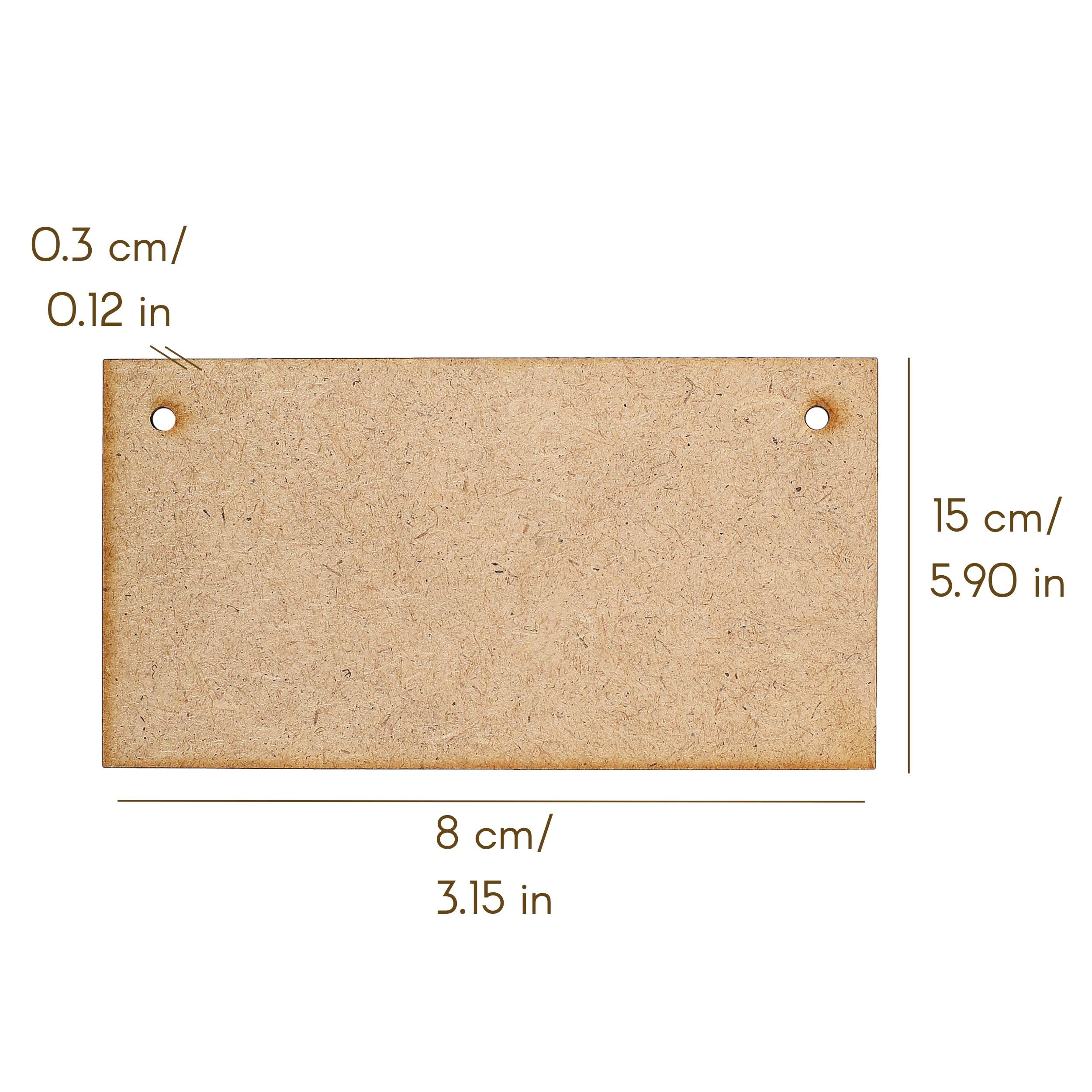 Creative Deco Plaques MDF Rectangulaires 15x8 cm Lot 10 à Peindre
