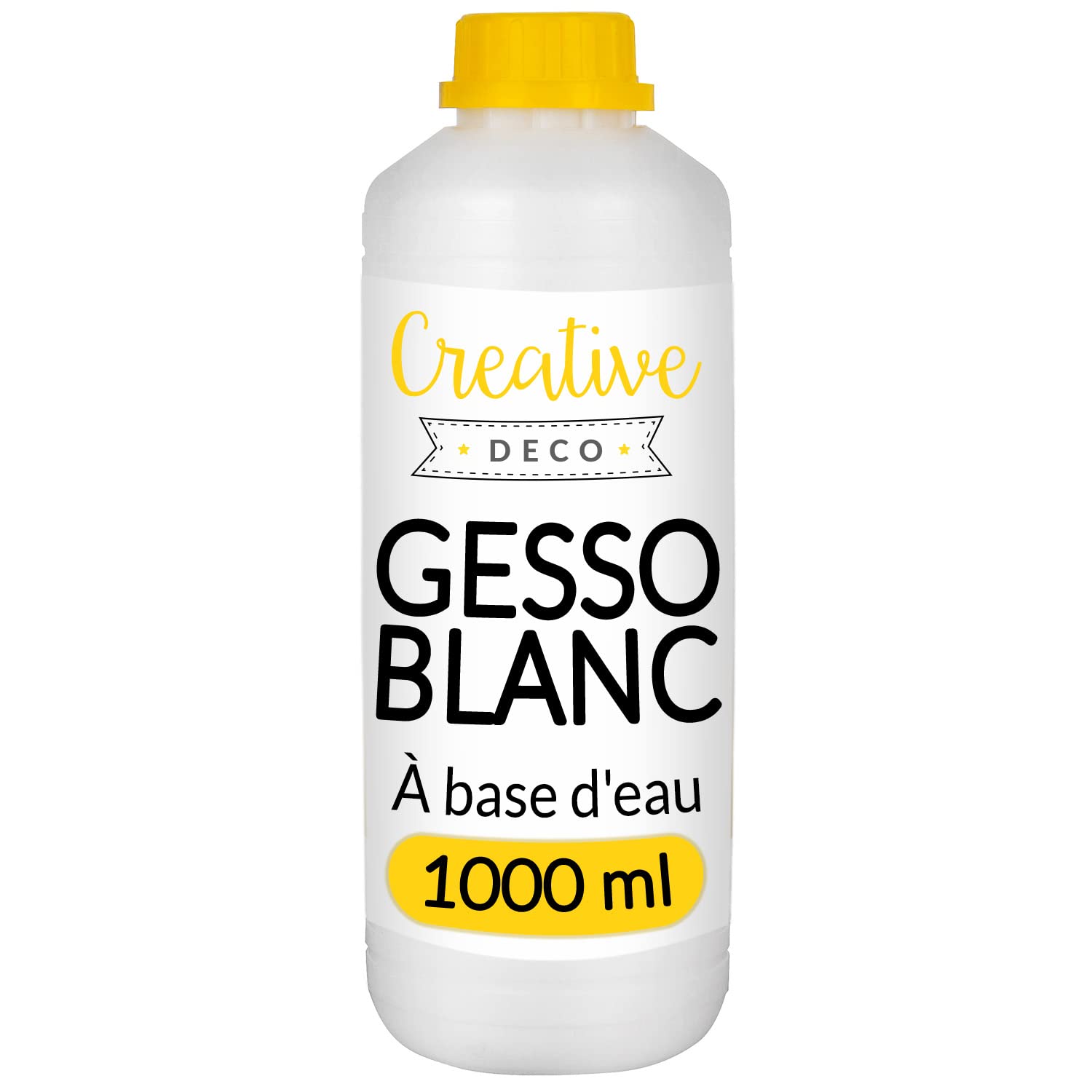 Creative Deco Gesso Acrylique Blanc sous-couche 1 L mat