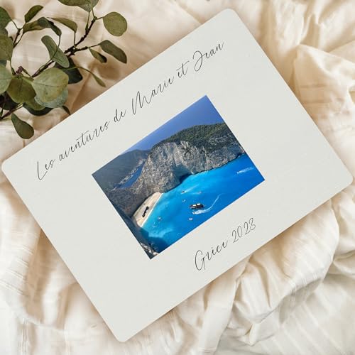 Creative Deco Boîte Bois Photo Blanc 40x30x14cm